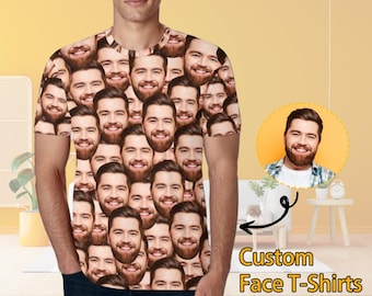 Custom Face T-Shirt, Personalized Photo Tee, Birthday Gift