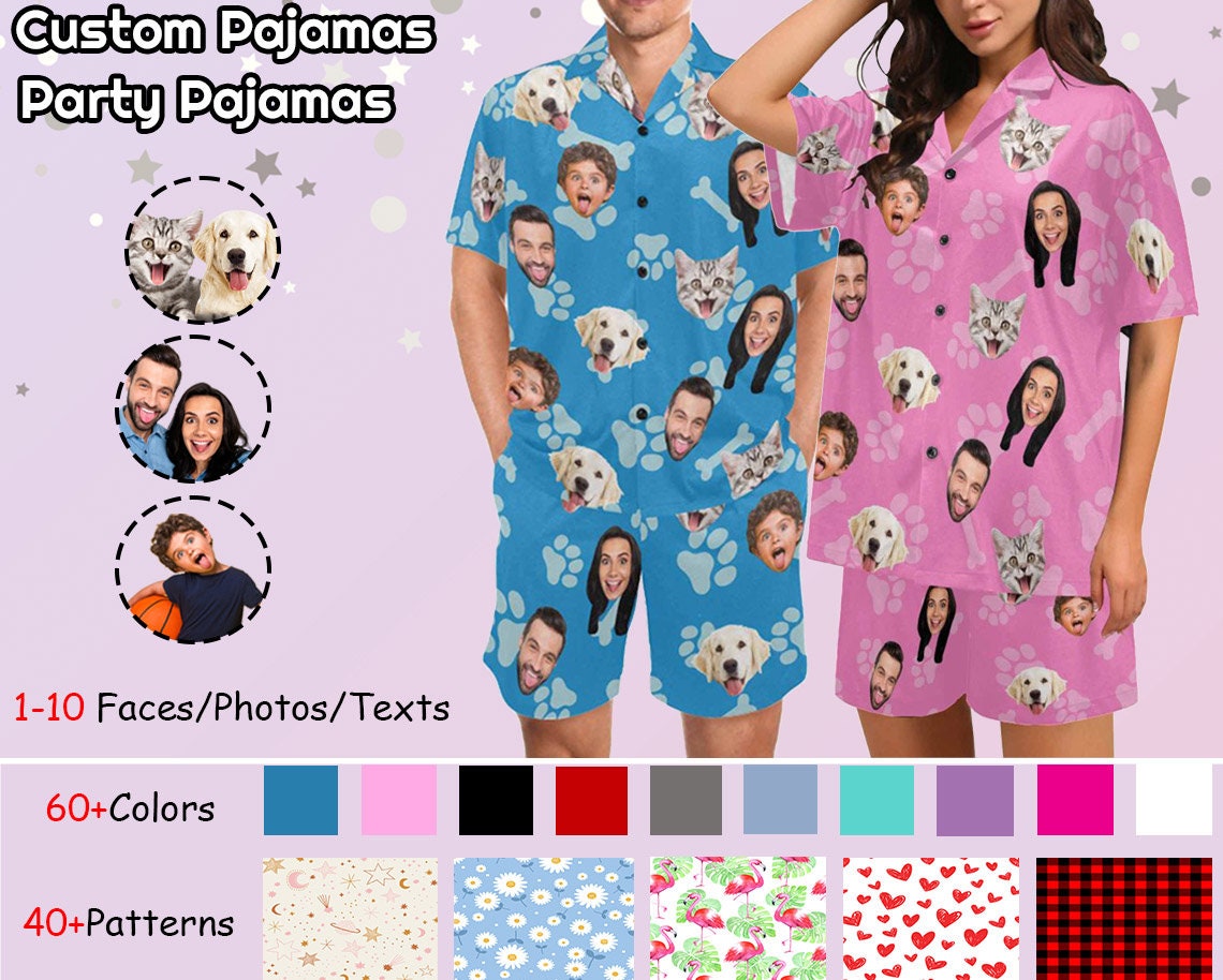 Personalised photo pajamas sale