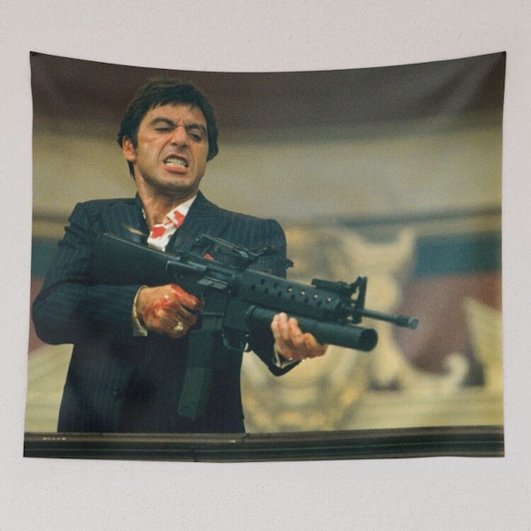 Scarface Tapestry,  Scarface Tapestries, Tony Montana Tapestry, Al Pacino Tapestry