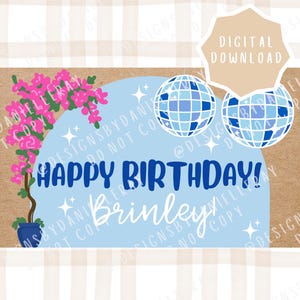 Mamma Mia Inspired Birthday Banner Template | Dancing Queen Party Decor (Digital Download)