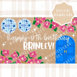 Mamma Mia Inspired Birthday Banner Template | Dancing Queen Party Decor (Digital Download)