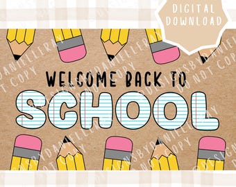 Modèle de bannière pour la rentrée scolaire | Téléchargement numérique modifiable