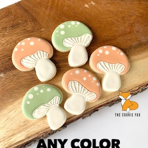Customizable Mushroom Cookies Any Color