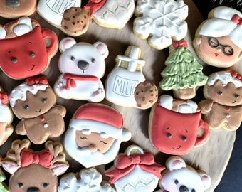 24 mini galletas navideñas