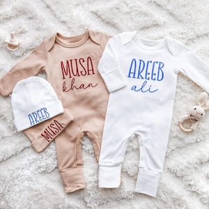 Baby Coming Home Outfit, Personalized Baby Gift, Custom Baby Apparel, Embroidered Name Outfit, Personalized Baby Clothing, newborn gift.