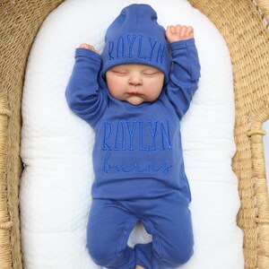 Coming Home baby Outfit, Personalized Baby Gift, Custom Baby Apparel, Embroidered Name Outfit, Personalized Baby Clothing, newborn gift.