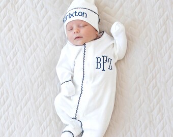 Baby Personalized Footie, Custom Embroidered Name, Coming Home Gift, Soft Baby Sleeper, Baby Shower Gift, Baby Gift Footie, Newborn