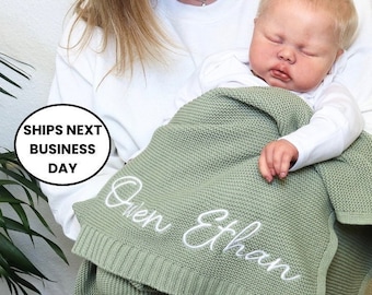 Newborn Soft Cotton Blanket, Baby Shower Gift, Newborn Hospital Blanket, Monogramed Baby Blanket, Nursery Decor, Stroller Blanket