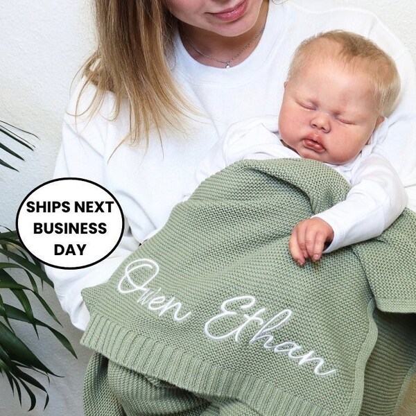 Newborn Soft Cotton Blanket, Baby Shower Gift, Newborn Hospital Blanket, Monogramed Baby Blanket, Nursery Decor, Stroller Blanket
