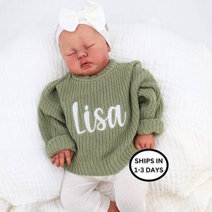 Oversized baby Sweater, Baby Sweater, Custom Baby Sweater, baby shower gift, Custom baby Sweater, image 1