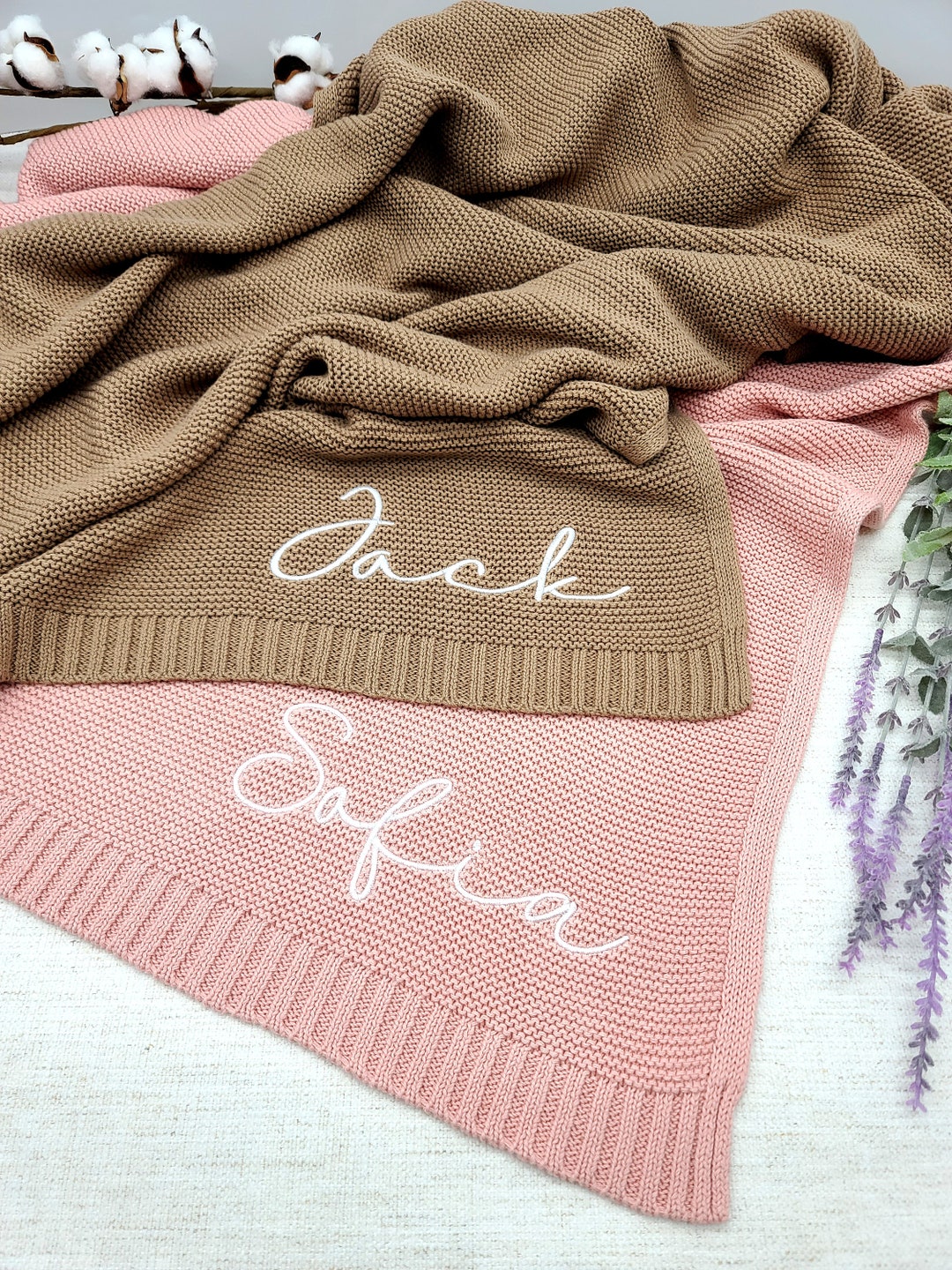 Baby Blanket,embroidered Name,stroller Blanket,newborn Baby Gift ,soft