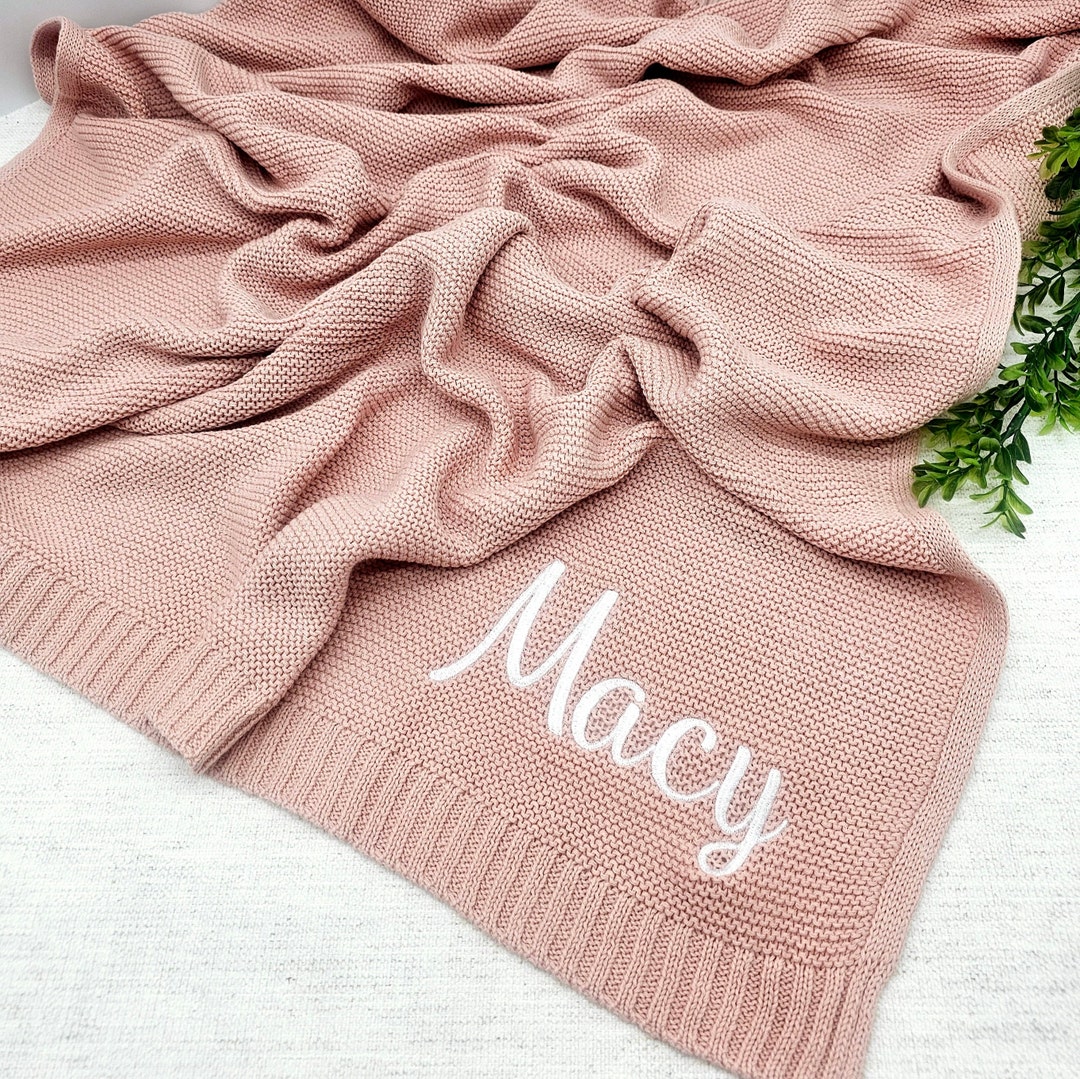 Baby Name Blanket,embroidered Name,stroller Blanket,newborn Baby Gift