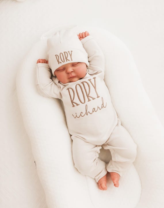 Embroidered Baby Clothes Baby Onesie With Personalized Name Baby