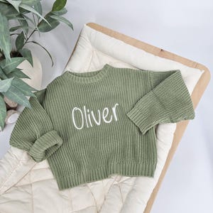 Oversized baby sweater, baby sweater, Custom Baby Sweater, baby shower gift, custom baby sweater,custom embroidered baby sweater.