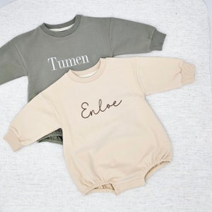 Custom baby Romper, Organic Cotton Embroidered Long Sleeve Infant sweatshirt,Personalized baby sweatshirt,newborn gift,baby shower Gift.
