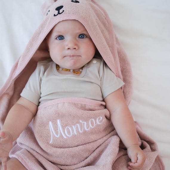 Personalized Baby Hooded Towel, Newborn Baby Gift, Kids Towel with Embroidered Name Personalised,Bath Time,Baby Shower Gift