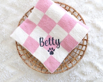 Personalized Dog Blanket, Custom Pet Name Blanket, Plush Puppy Throw, Dog Name Blanket, New Puppy Gift, Soft Cozy Blanket for Pets