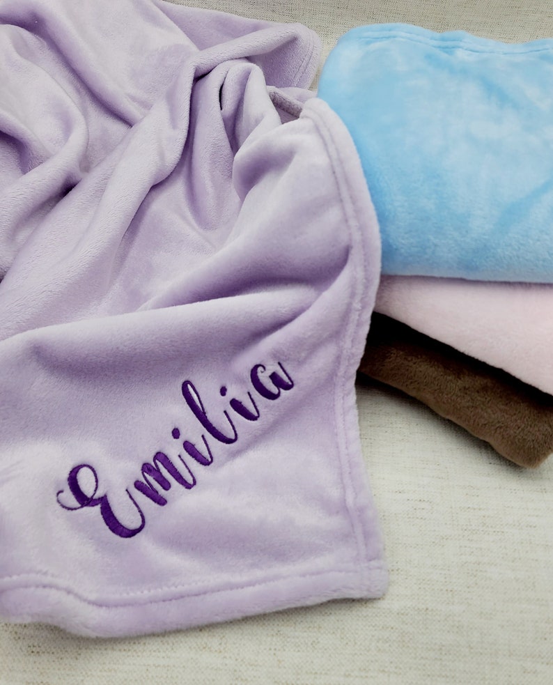 Personalized Baby Blanket /Custom Baby Blanket with Name /Baby Shower Gift afbeelding 1