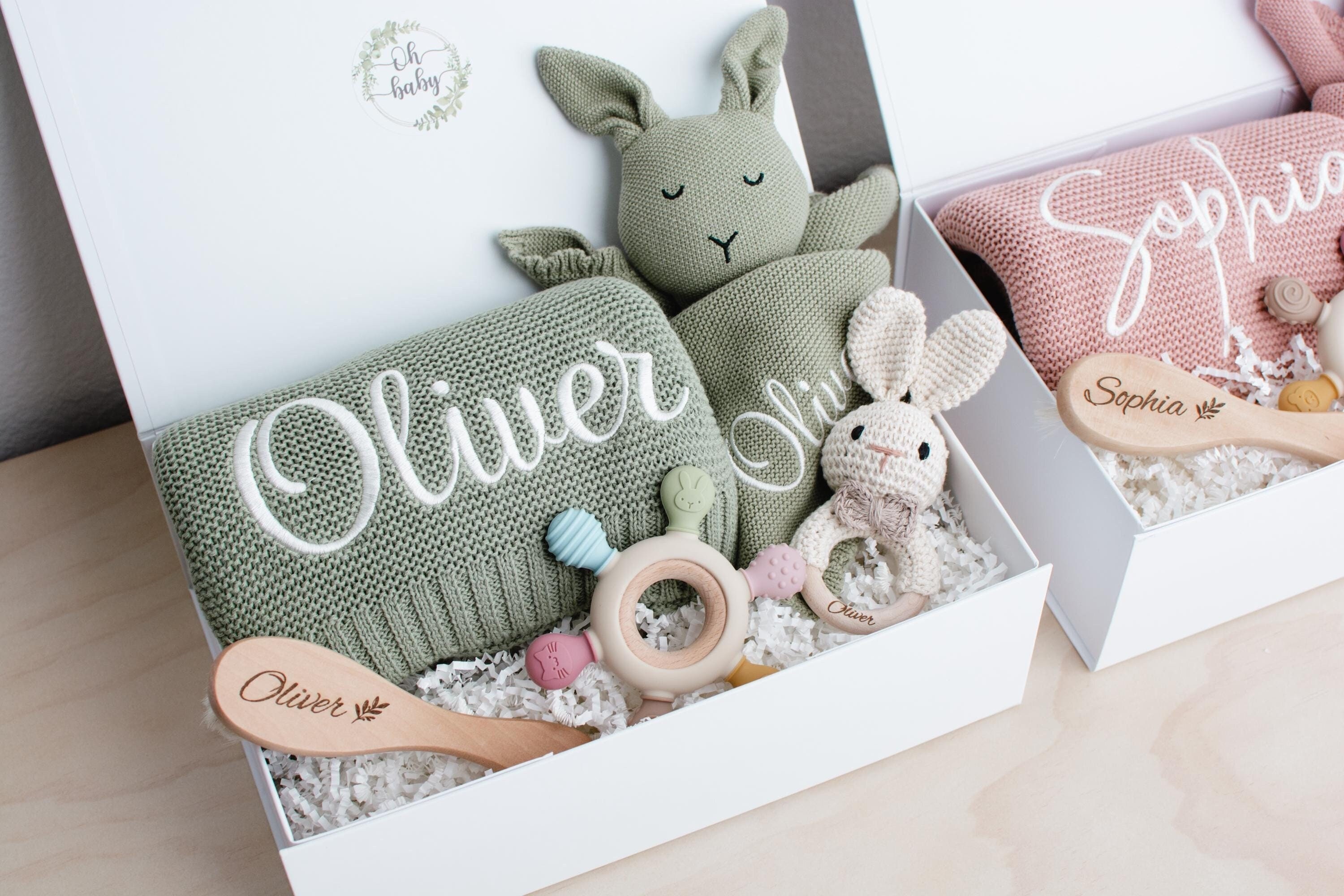 Newborn Gift Box for Baby Shower Gift, Mom to Be Present, Infant Essentials, Postpartum Set, Baby Keepsake, Pregnancy Basket, Nursery Gift