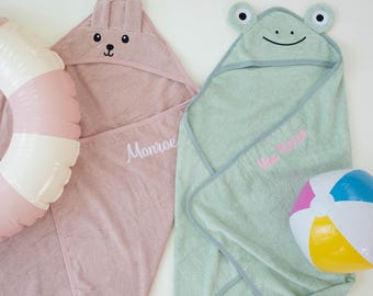 Baby Hooded Towel, Newborn Gift, Kids Towel with Embroidered Name, Bath Time Essential, Baby Shower Gift, handmade baby gift