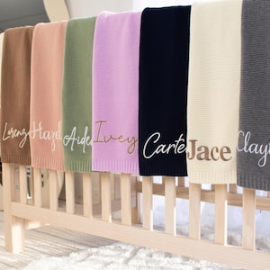 Baby Name Blanket, Baby gift, Embroidered Blanket, Stroller Blanket, Baby Shower Gift, Newborn Baby Gift, Personalized Name baby Blanket image 3