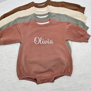 Personalized baby Sweatshirt Romper,Sweatshirt for infants, baby shower Gift