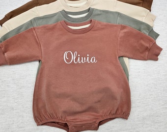 Personalized baby Sweatshirt Romper,Sweatshirt for infants, baby shower Gift