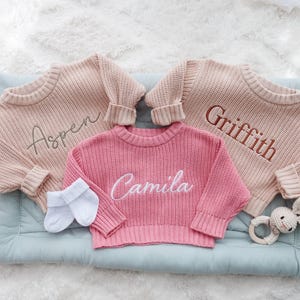 Baby Sweater, Custom Baby Sweater, baby shower gift, Custom baby Sweater, Oversized baby Sweater.