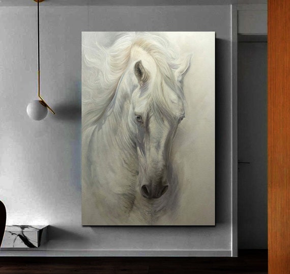 Abstrakte Pferd Wandkunst Pferd Leinwand Bild Leinwand | Etsy