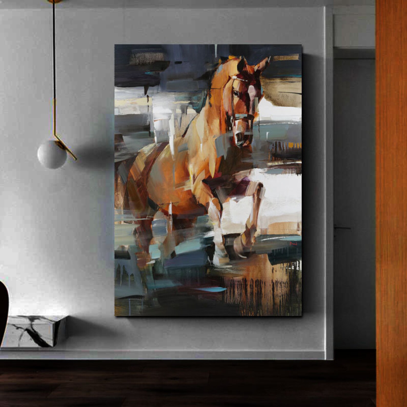 Abstract Horse Wall Art Horse Canvas Picture Canvas Wall Etsy