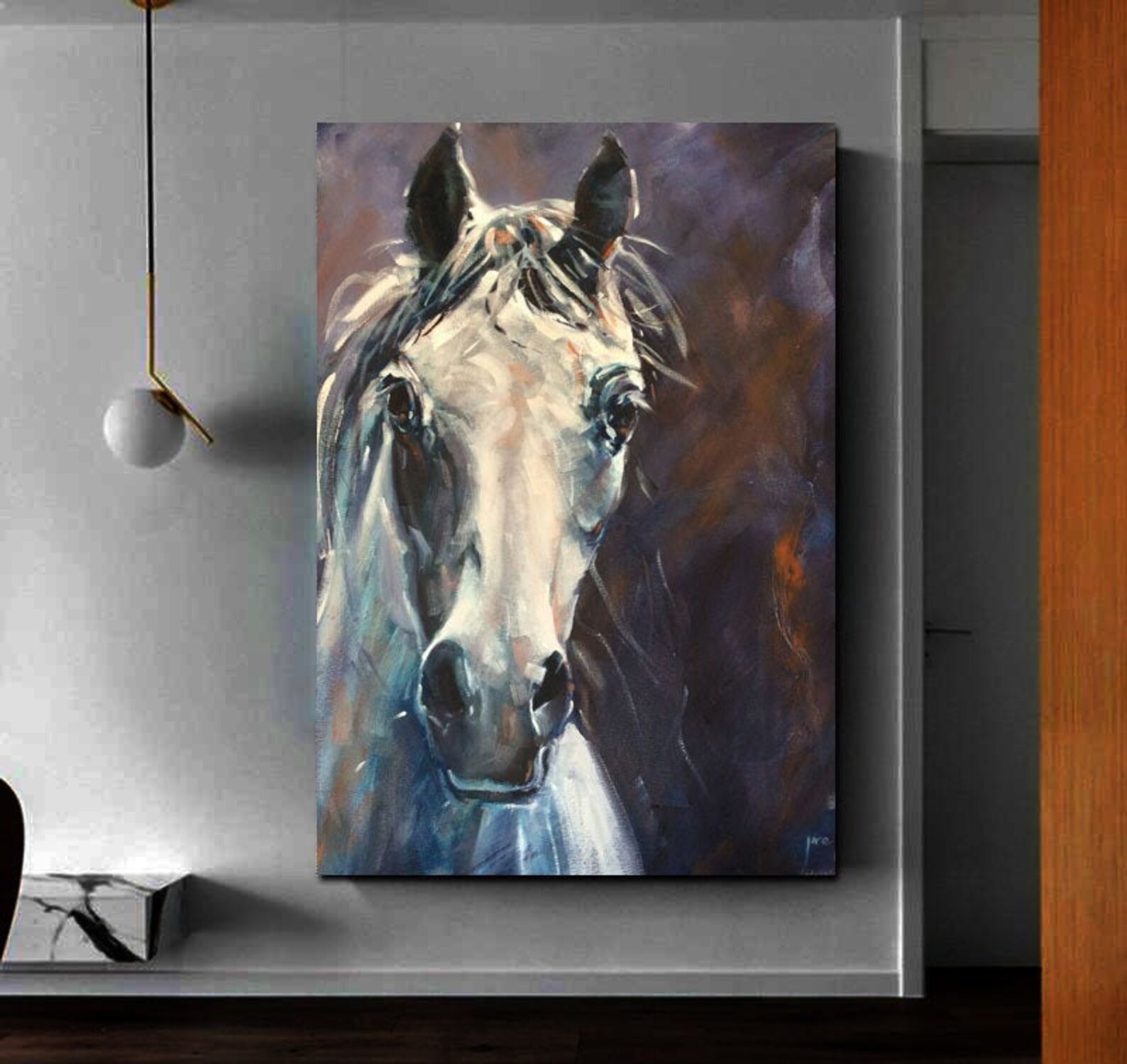 Abstrakte Pferd Wandkunst Pferd Leinwand Bild Leinwand | Etsy