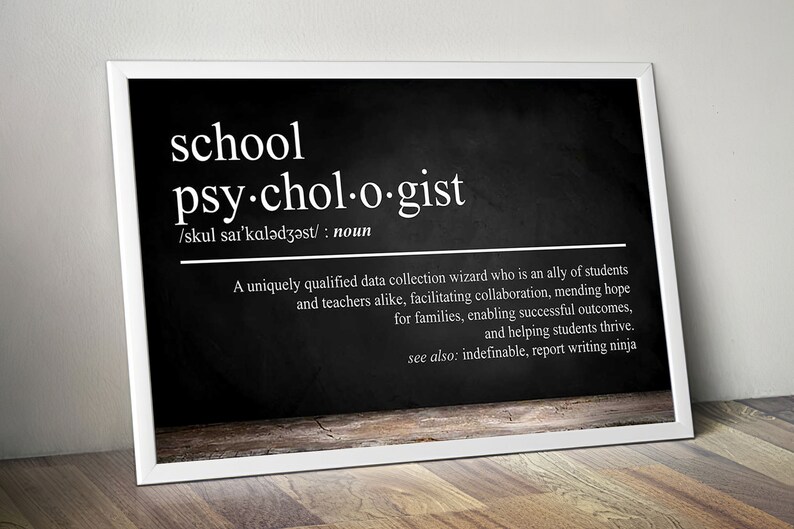 Wall Art Decor School Decor Canvas School Poster School Psychologist Poster Classroom Decor School Psychologist Definition Poster