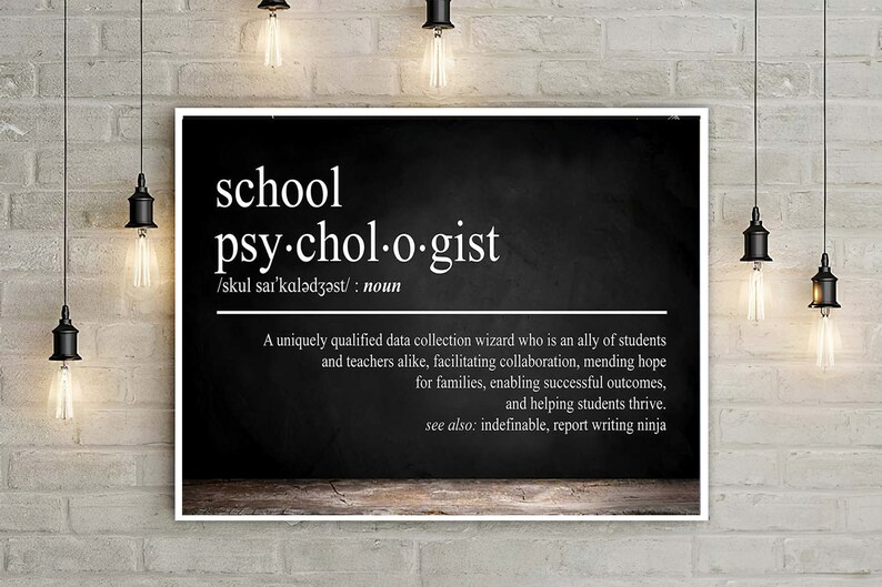 Wall Art Decor School Decor Canvas School Poster School Psychologist Poster Classroom Decor School Psychologist Definition Poster