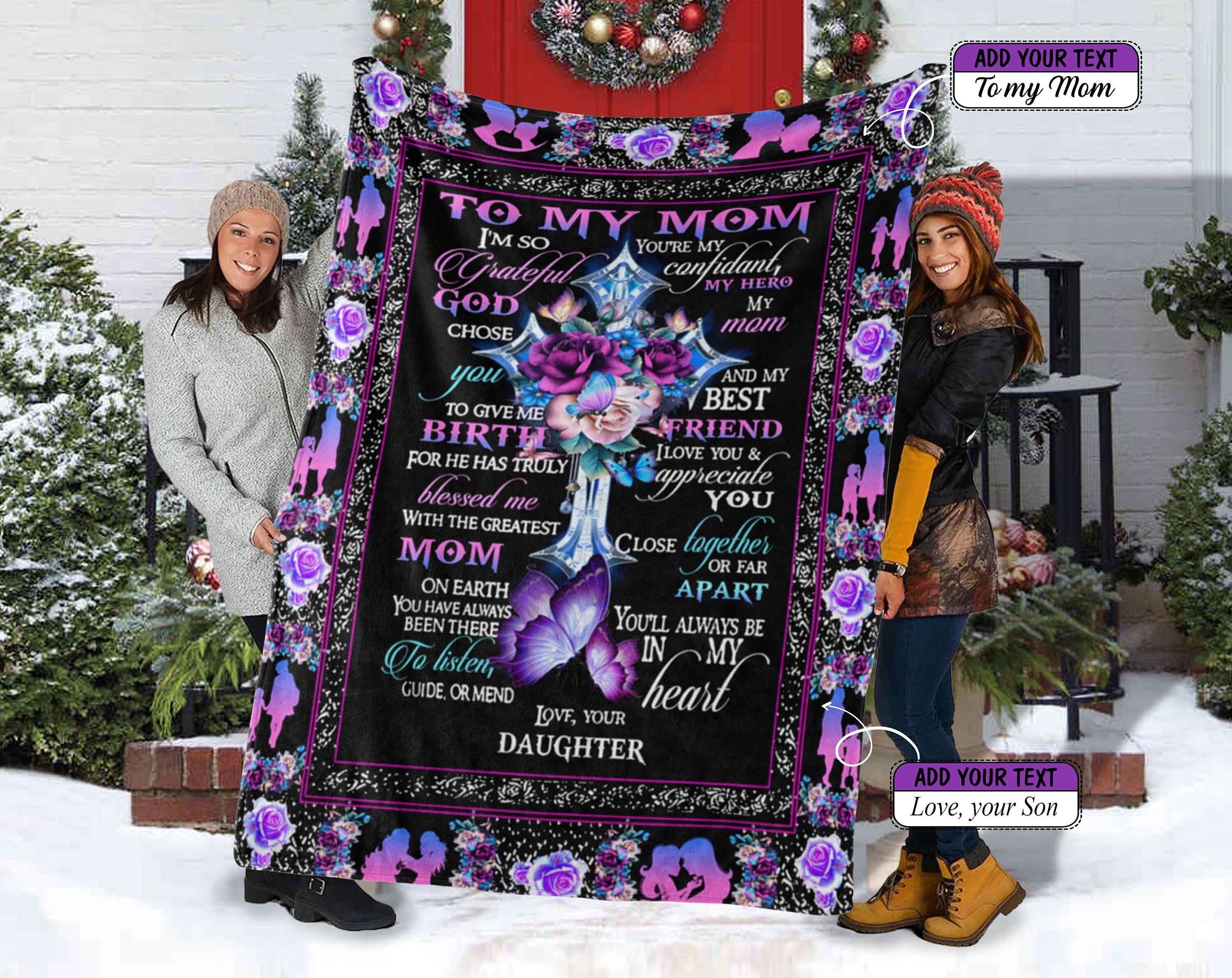 To My Mom Blanket Mom Blanket Daughter To Mom Blanket Etsy