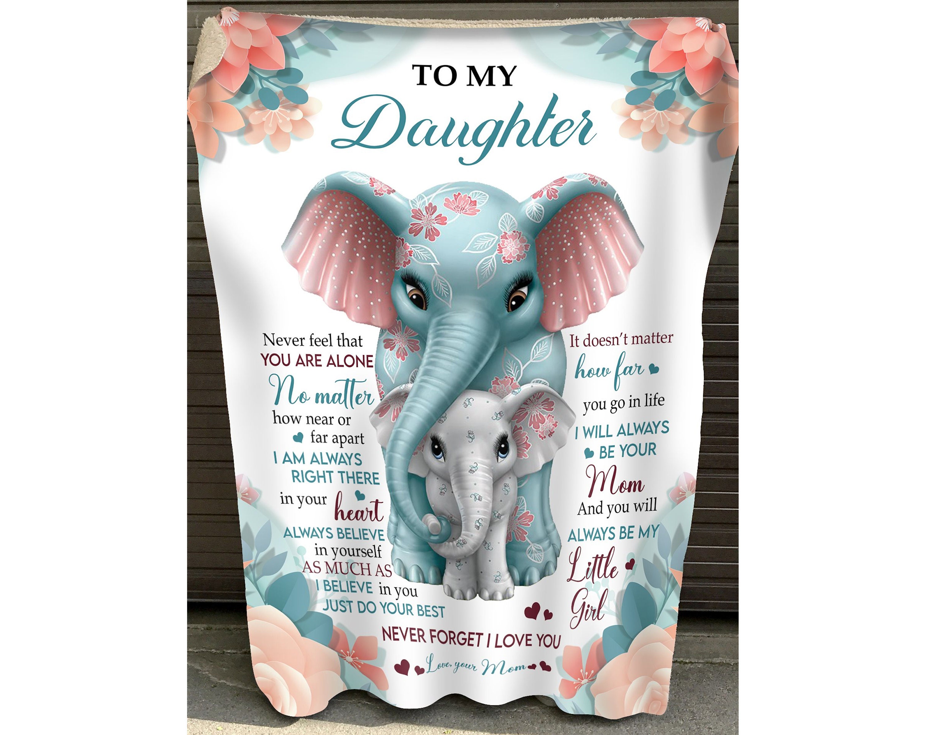 Personalized to my daughter blanket daughter elephant Etsy