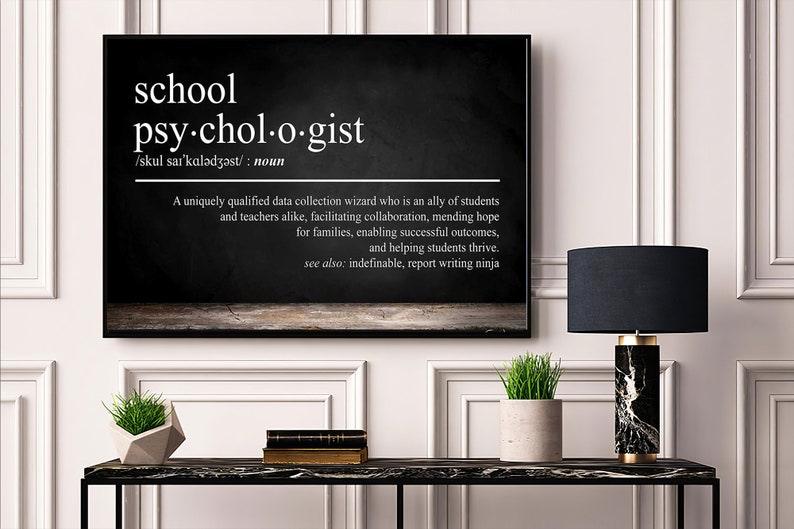 Wall Art Decor School Decor Canvas School Poster School Psychologist Poster Classroom Decor School Psychologist Definition Poster