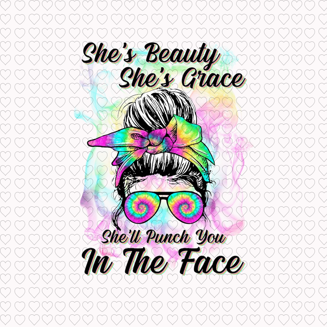 She's beauty she's grace she'll punch you in the | Etsy
