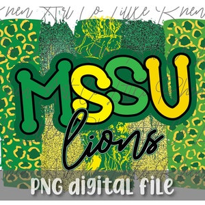 MSSU - Missouri Southern State University Lions PNG File -College- Lions - Sublimation File - Tshirt Designs - Digital Download - MO