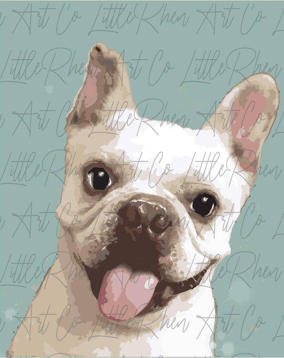 Printable Pet Portraits 8x10 JPG Format Dog Portrait | Etsy