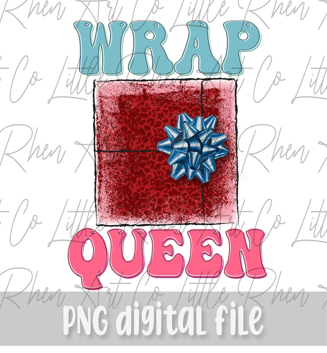 Wrap Queen Present Christmas PNG File merry Christmas Etsy