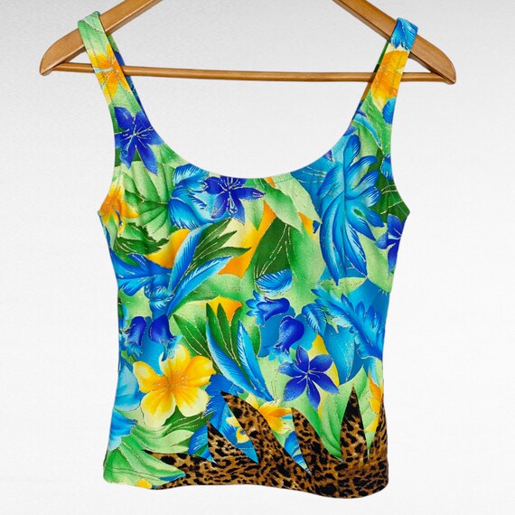 VINTAGE | Colorful Tropical Paradise Hibiscus Met… - image 3