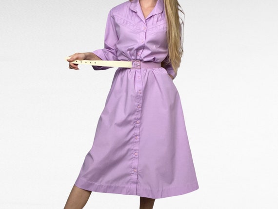 VINTAGE | 1970’s Willi California Lavender Belted… - image 1