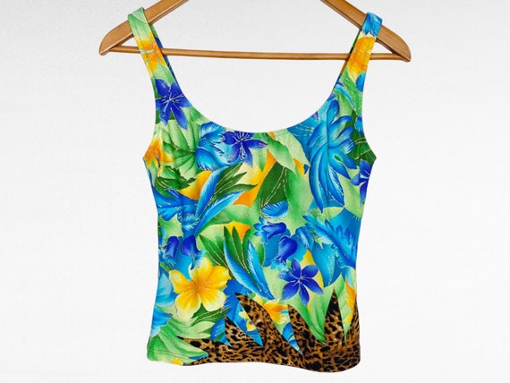 VINTAGE | Colorful Tropical Paradise Hibiscus Met… - image 1