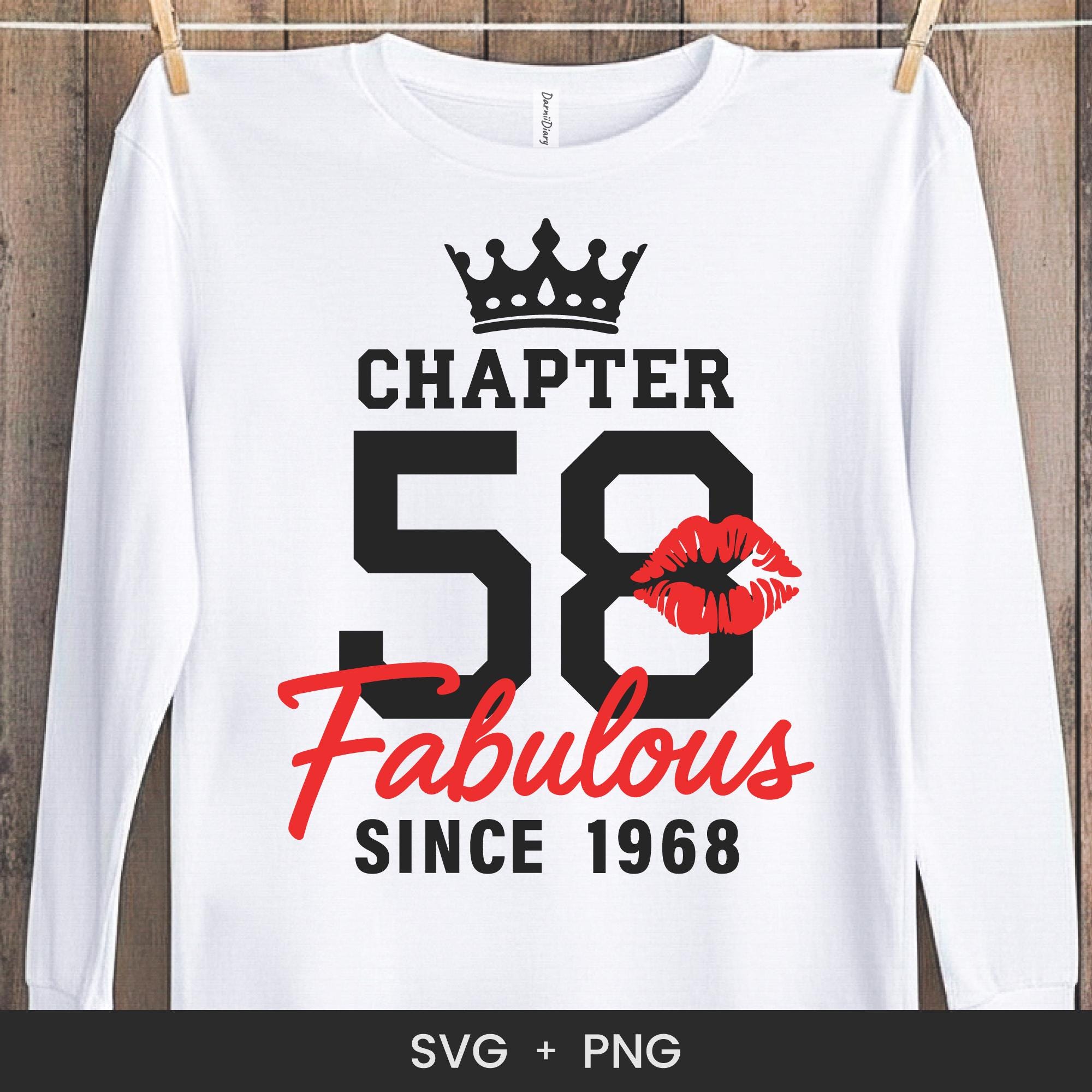 Chapter 58 Fabulous Since 1968 SVG - Birthday Gift Svg - 58th Birthday ...