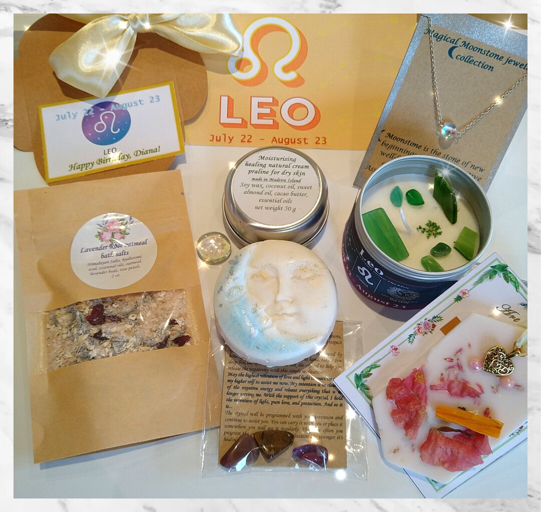 Leo Zodiac Sign Gift Box. Lucky Scent Candles Soy Sachet Etsy Australia