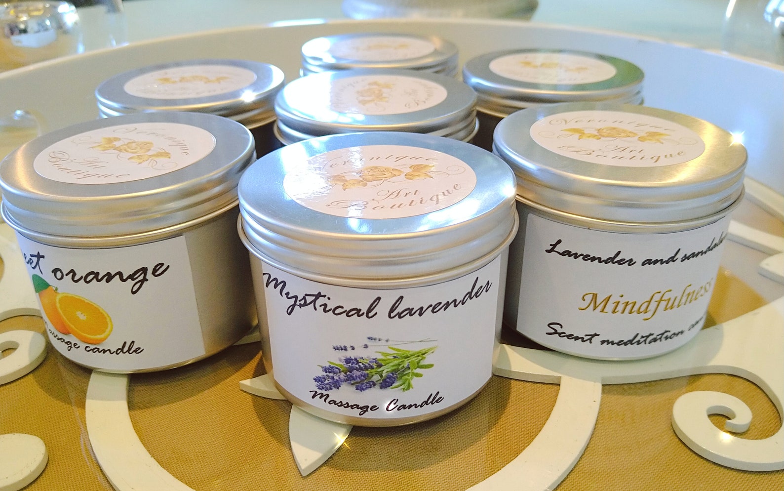 Massage Candle with custom label. Massage scent candle with Etsy