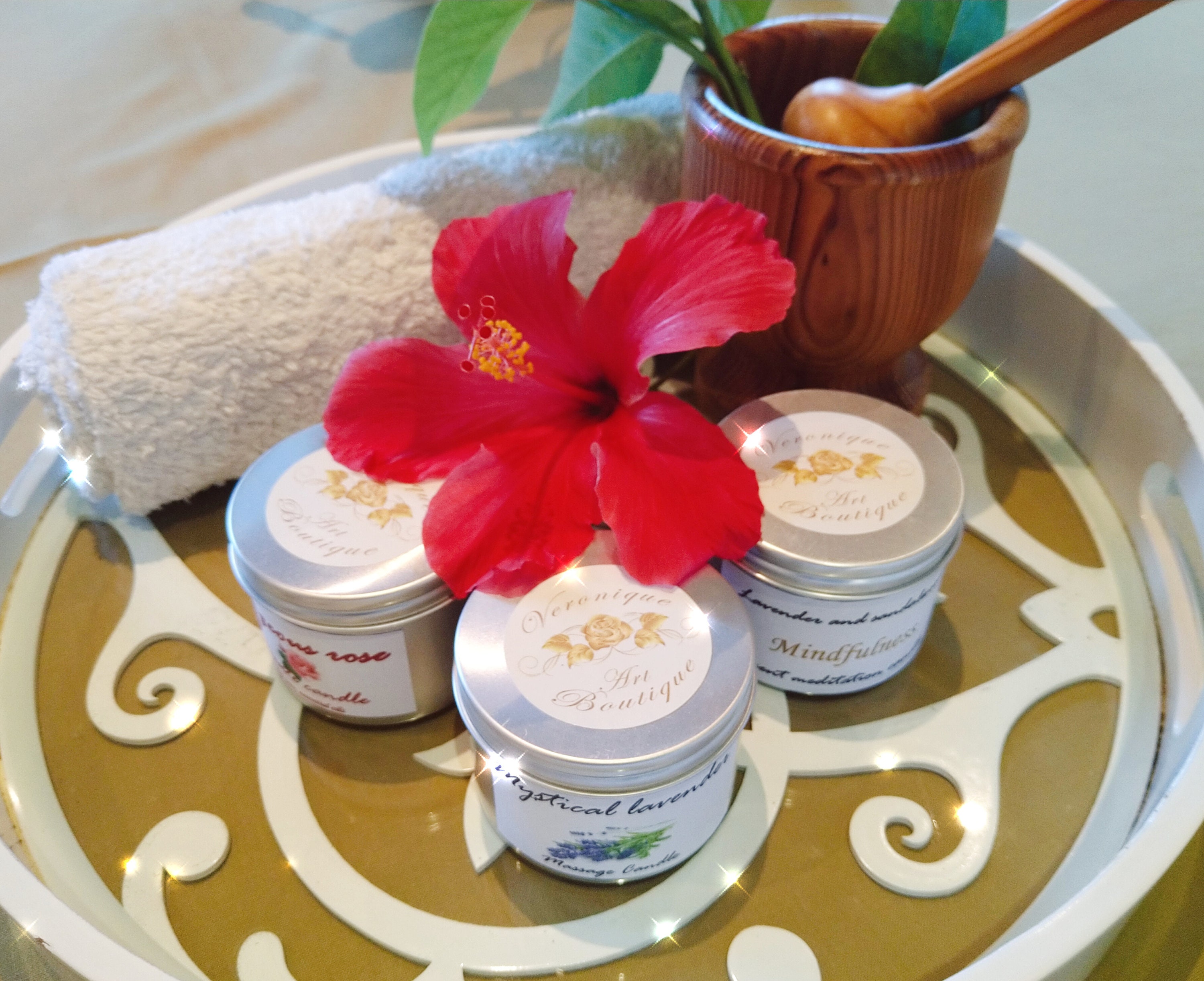 Massage Candle with custom label. Massage scent candle with Etsy