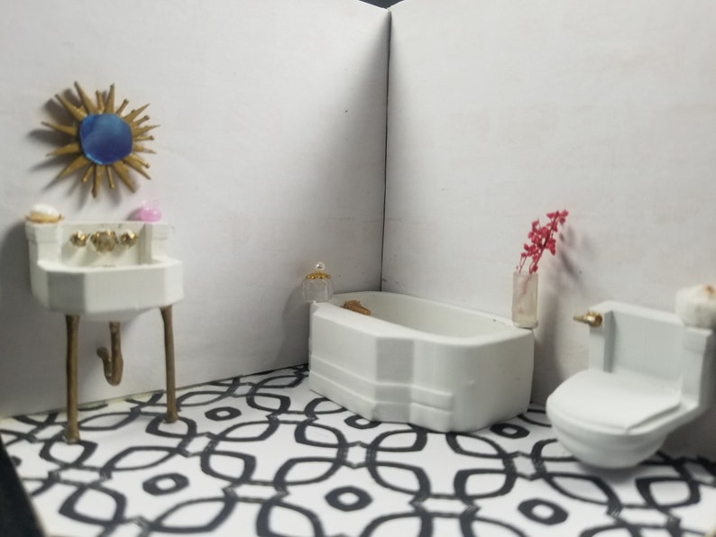 Miniature Bathroom Set 124 Scale Etsy