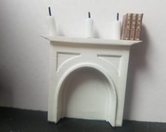 Miniature Fireplace Mantel (1:24 Scale)