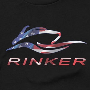 Rinker Boat  Red White and Blue, USA, American Flag Unisex t-shirt
